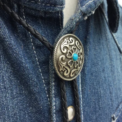 Vintage-style Round Bolo Tie - Image 3