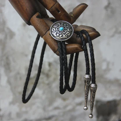 Vintage-style Round Bolo Tie - Image 6