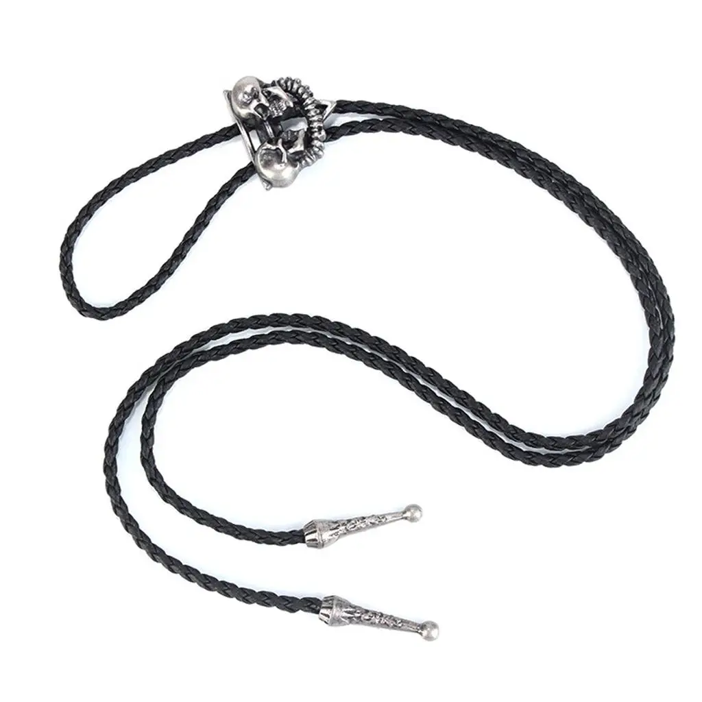  Tie Dance Western Bolo Tie Necklace for Motorcyclist Biker