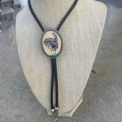 Vintage-style Frog Print Bolo Tie - Image 7