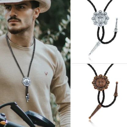 Retro Multi Cross Bolo Tie - Image 5