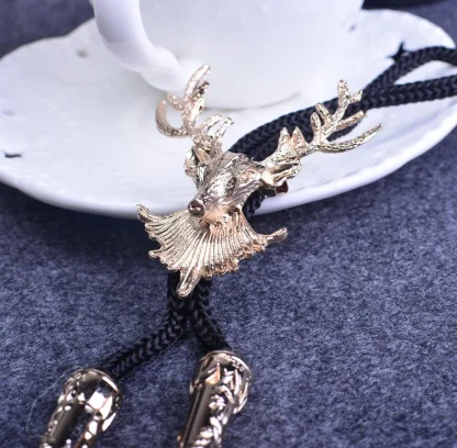 Elegant Deer Head Bolo Tie - Image 5