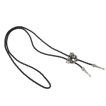 Skull Shaped Pendant Bolo Tie - Image 6