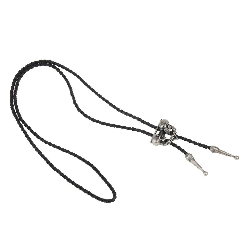  Tie Dance Western Bolo Tie Necklace for Motorcyclist Biker