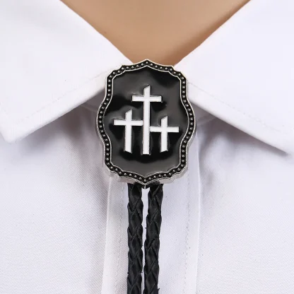 Religious Cross Bolo Tie - Image 2