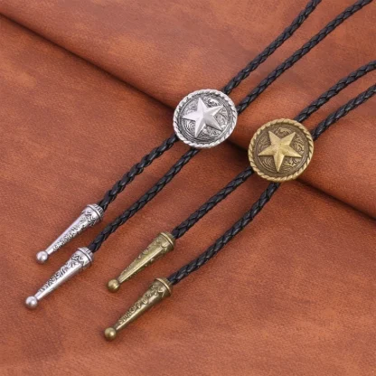 Vintage-style Star Bolo Tie - Image 3