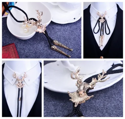 Elegant Deer Head Bolo Tie - Image 7