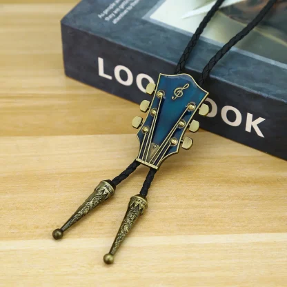 Musical Headstock Pendant Bolo Tie - Image 4