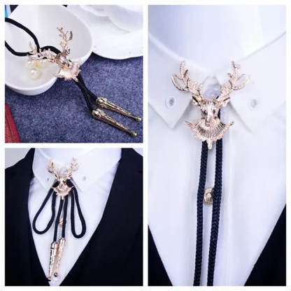 Elegant Deer Head Bolo Tie - Image 6