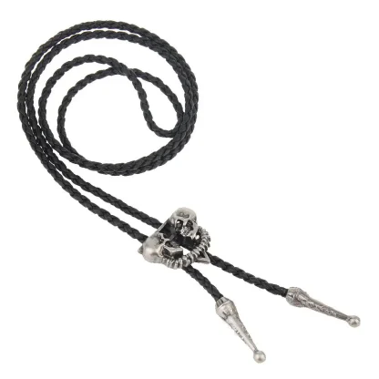 Skull Shaped Pendant Bolo Tie - Image 5