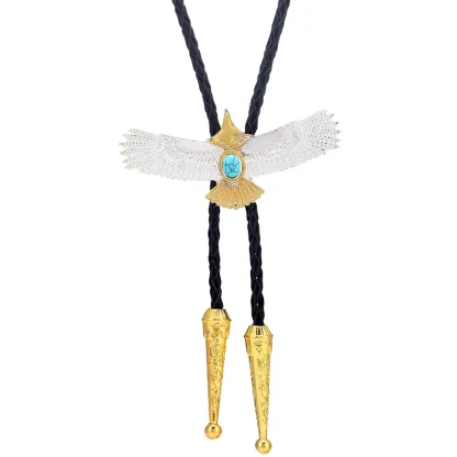 Shiny Eagle Wings Bolo Tie - Image 3