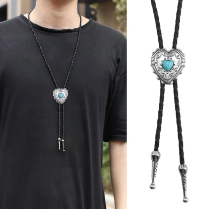 Vintage-style Heart Shaped Bolo Tie - Image 2