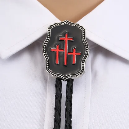 Religious Cross Bolo Tie - Image 3