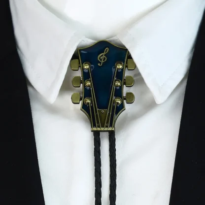 Musical Headstock Pendant Bolo Tie - Image 2